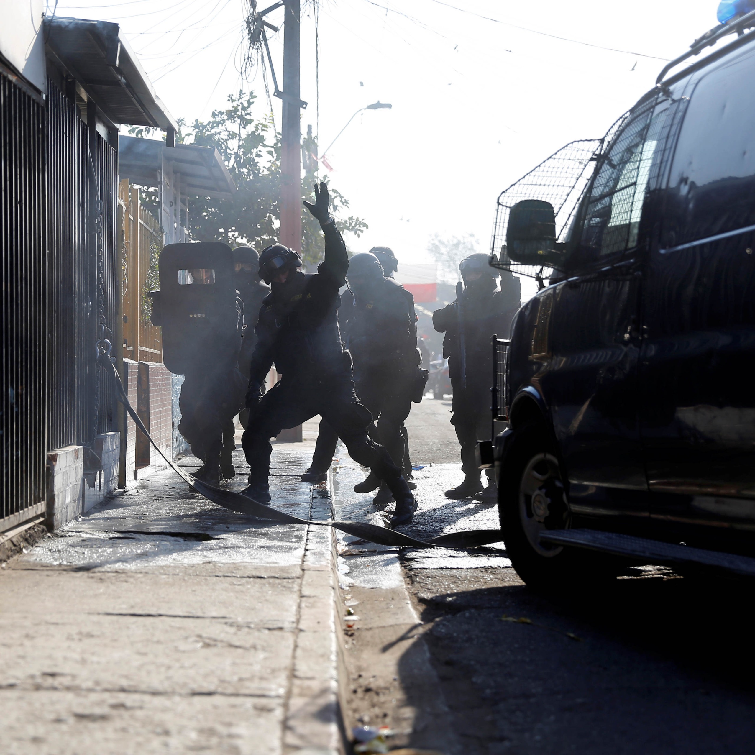 Imagen suministrada por la Brigada de Reacción Táctica Metropolitana (BRTMET) de la Policía de Investigaciones de Chile.