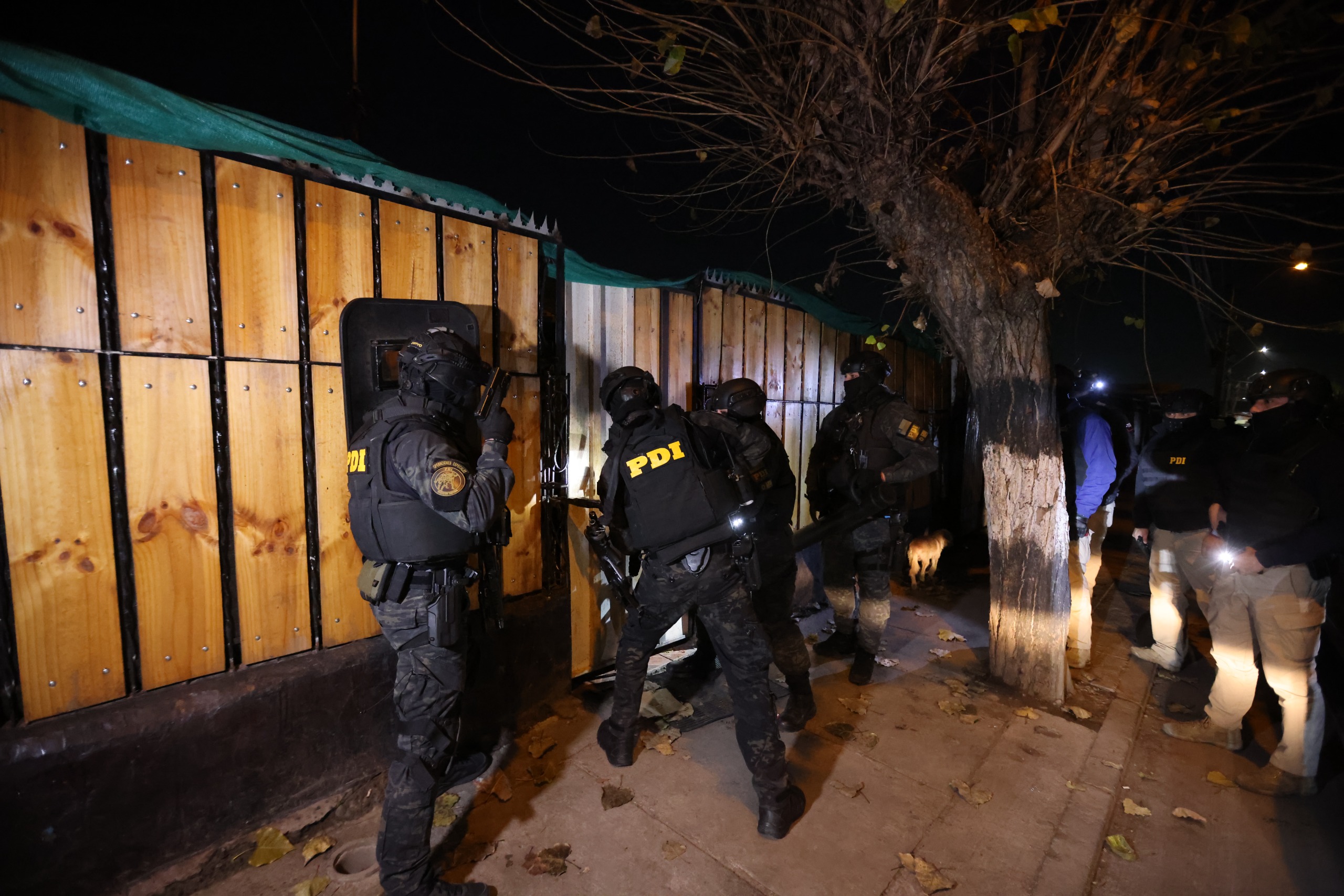Imagen suministrada por la Brigada de Reacción Táctica Metropolitana (BRTMET) de la Policía de Investigaciones de Chile.