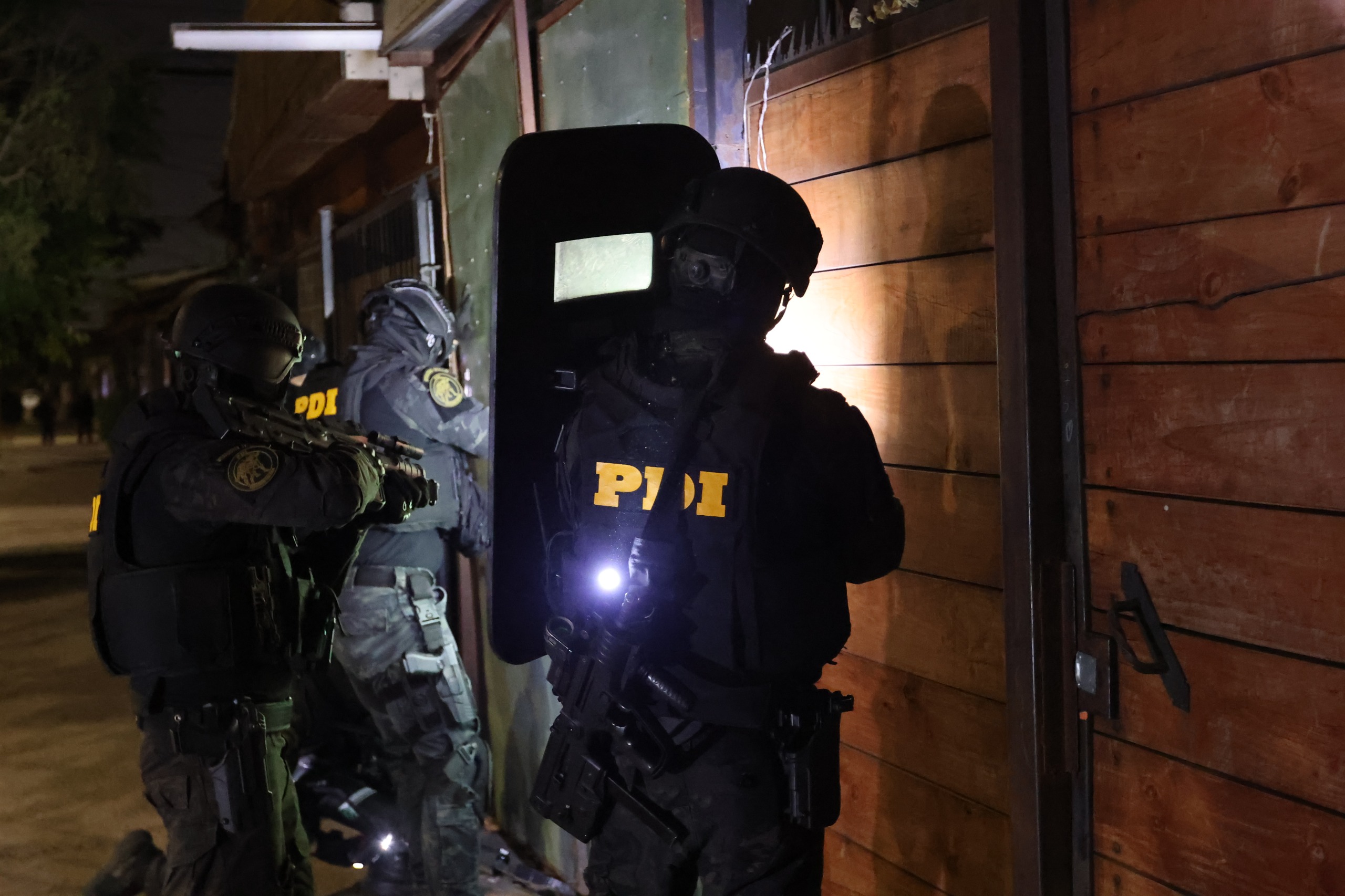 Imagen suministrada por la Brigada de Reacción Táctica Metropolitana (BRTMET) de la Policía de Investigaciones de Chile.