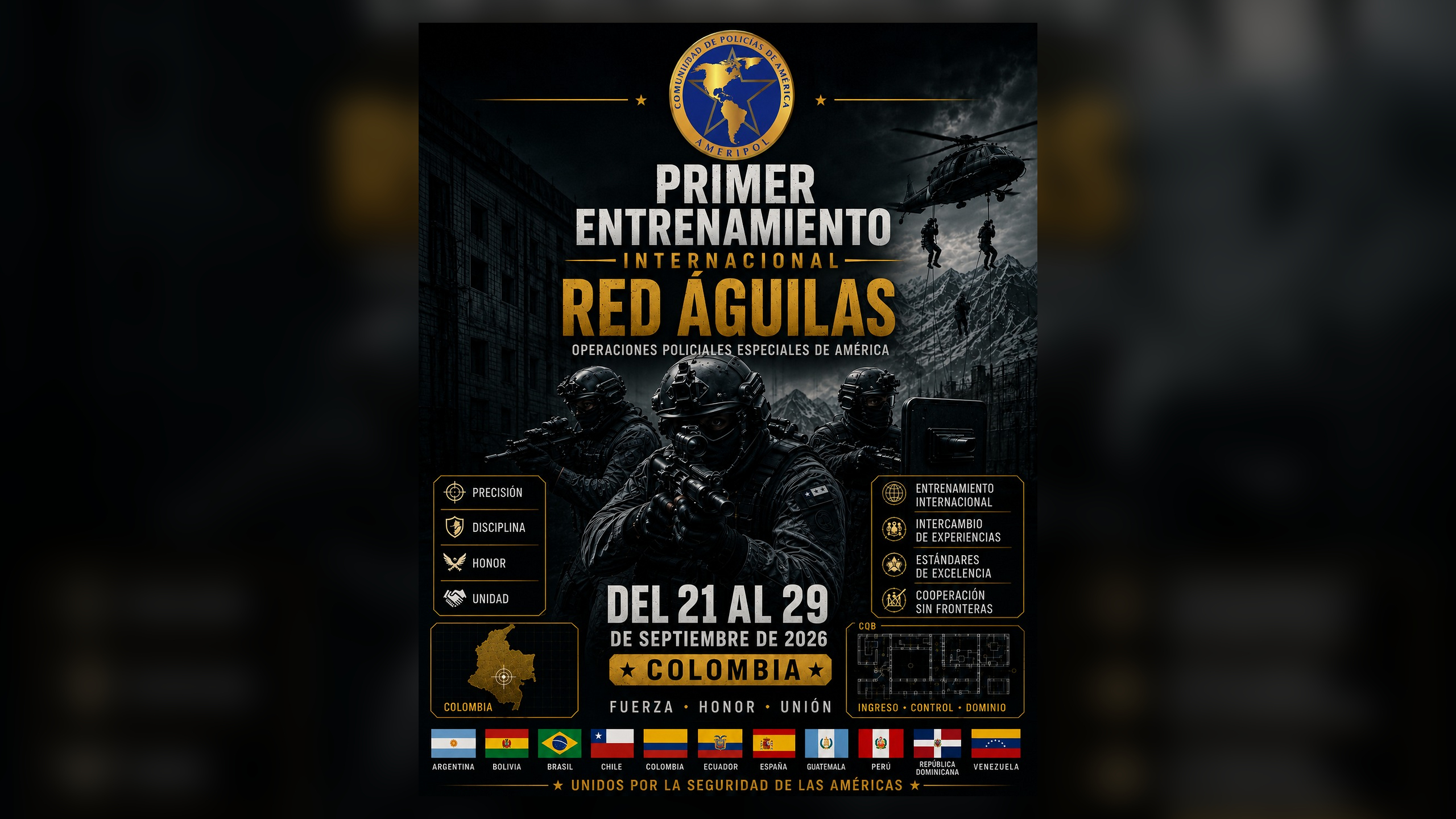 AMERIPOL realizará en Colombia el Primer Entrenamiento Internacional de la Red Águilas